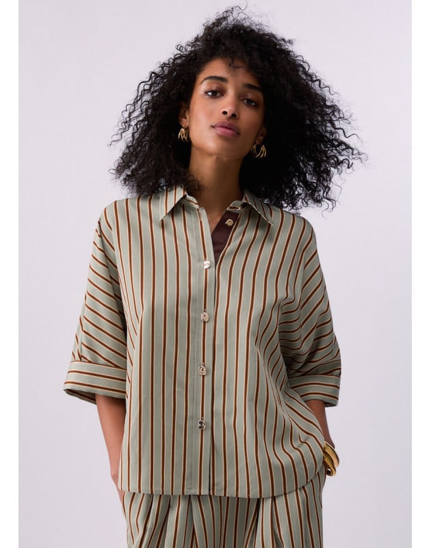 LIU JO- Camicia in rayon a righe