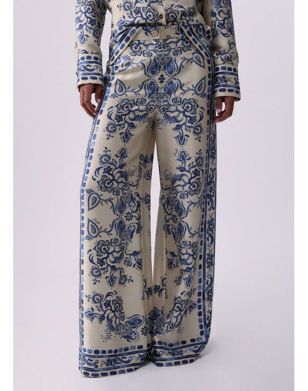 LIU JO- Pantaloni con stampa foulard