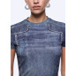 LIU JO  x ELODIE- T-shirt cropped effetto denim