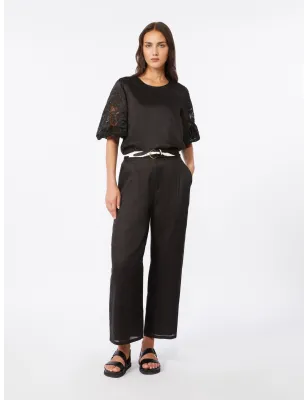 MAX MARA- Pantalone crop in tela ramié