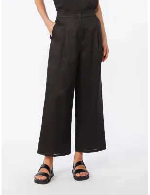 MAX MARA- Pantalone crop in tela ramié