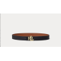 RALPH LAUREN- Cintura reversibile in pelle martellata con logo RALPH LAUREN- Cintura reversibile in pelle martellata con logo