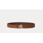 RALPH LAUREN- Cintura reversibile in pelle martellata con logo RALPH LAUREN- Cintura reversibile in pelle martellata con logo