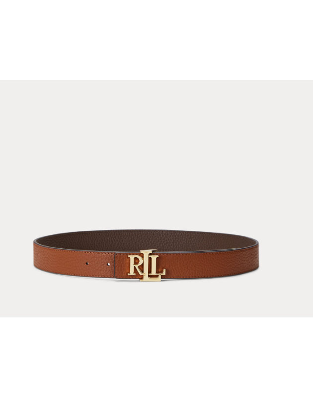 RALPH LAUREN- Cintura reversibile in pelle martellata con logo RALPH LAUREN- Cintura reversibile in pelle martellata con logo