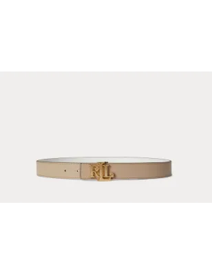 RALPH LAUREN- Cintura in pelle reversibile con logo