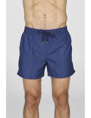 JULIPET- Boxer mare uomo, in leggera tela tinta unita blu