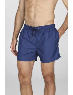 JULIPET- Boxer mare uomo, in leggera tela tinta unita blu