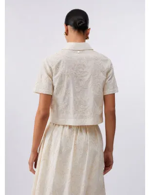 LIU JO- Camicia con ricami e paillettes