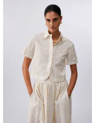 LIU JO- Camicia con ricami e paillettes