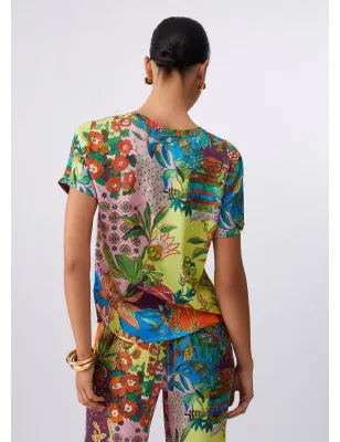 LIU JO- T-shirt in raso stampato