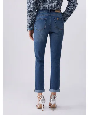 LIU JO- Jeans skinny con risvolto