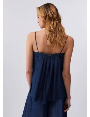 LIU JO- Mini abito in denim con castoni