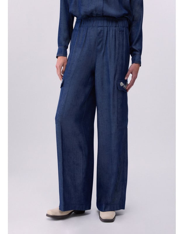 LIU JO- Jeans con castoni gioiello