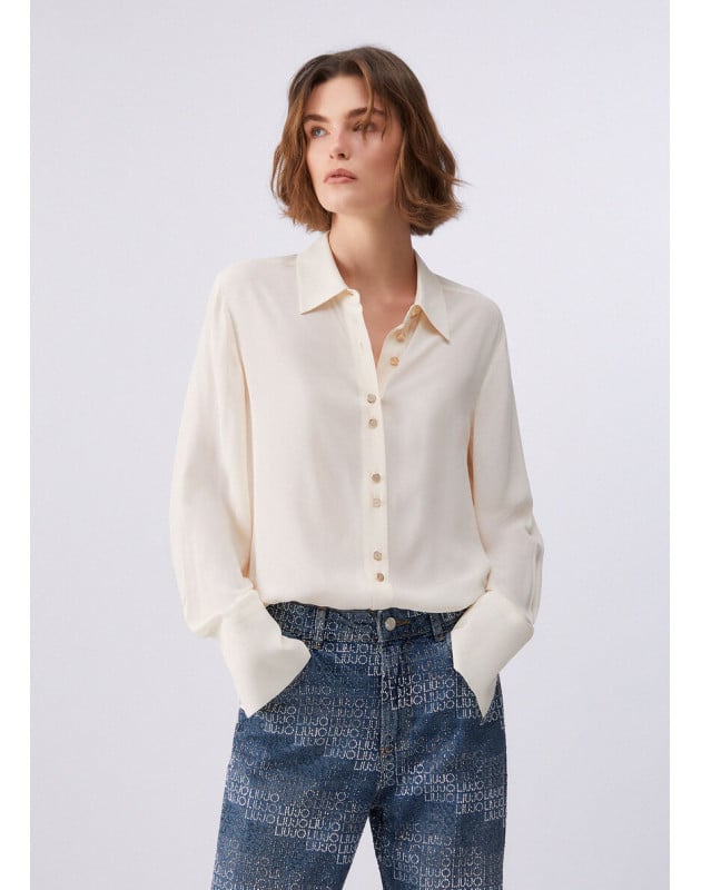 LIU JO- Camicia con bottoni logati