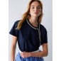 LIU JO- T-shirt oversize con ricami gioiello