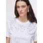 LIU JO- T-shirt con castoni gioiello