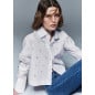LIU JO- Camicia boxy con ricami gioiello