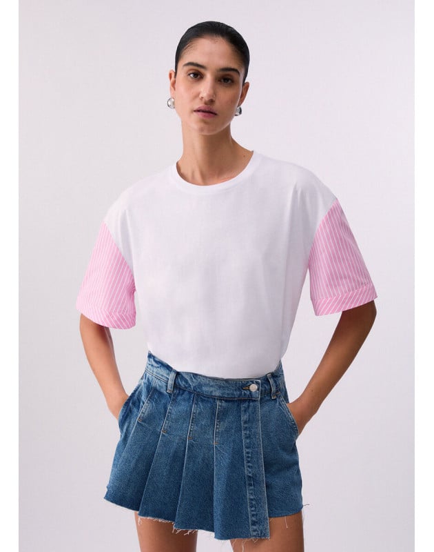 LIU JO- T-shirt con foulard
