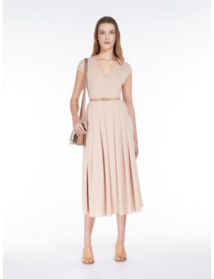 MAX MARA - Abito in cady con cintura