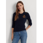 RALPH LAUREN - Maglia in cotone a trecce ricamata