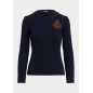 RALPH LAUREN - Maglia in cotone a trecce ricamata