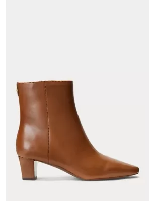 RALPH LAUREN - Stivaletti Willa in pelle brunita