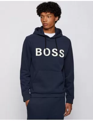 BOSS - Felpa in misto cotone