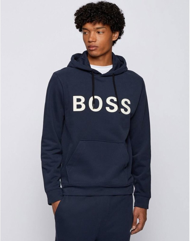 BOSS - Felpa in misto cotone