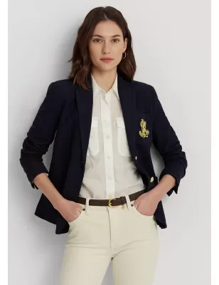 RALPH LAUREN - Blazer in jacquard con ricamo