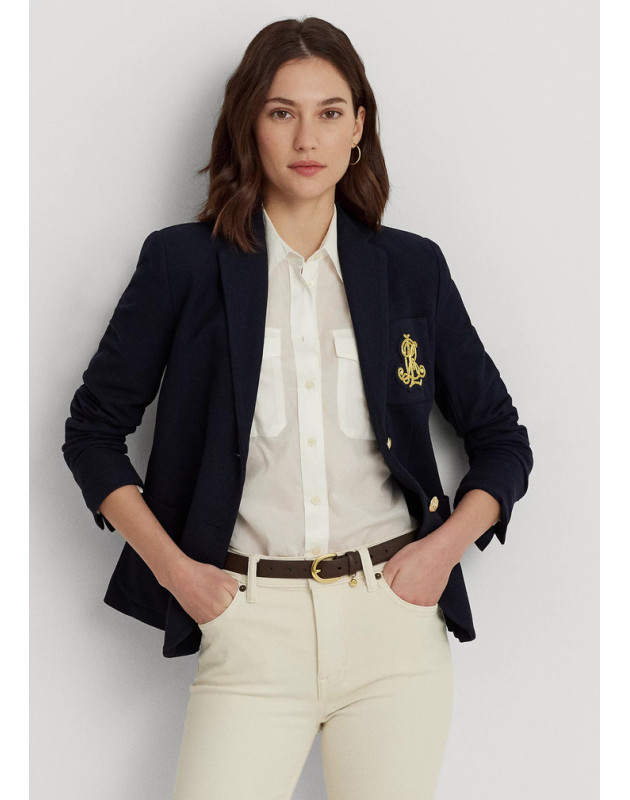 RALPH LAUREN - Blazer in jacquard con ricamo